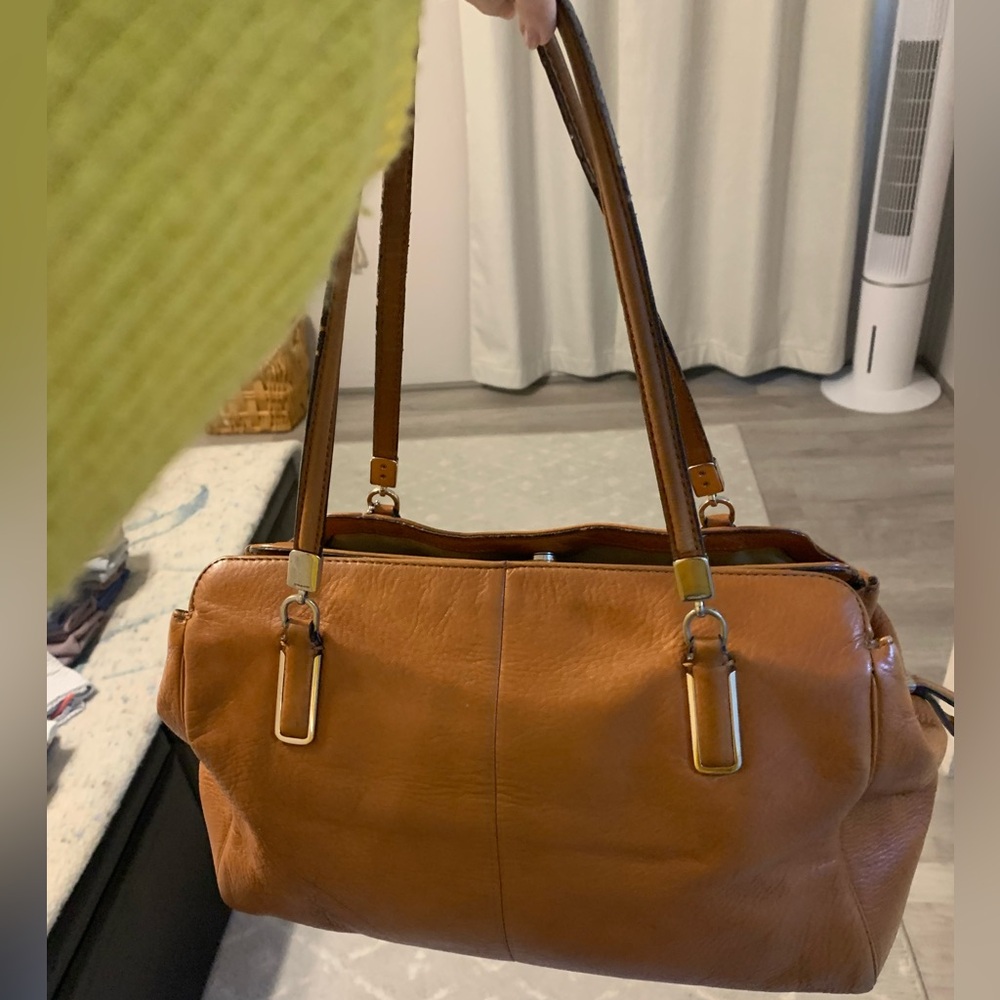 Coach Brown Leather Shoulder Bag Madison Kimberly Satchel - Picture 8 of 16